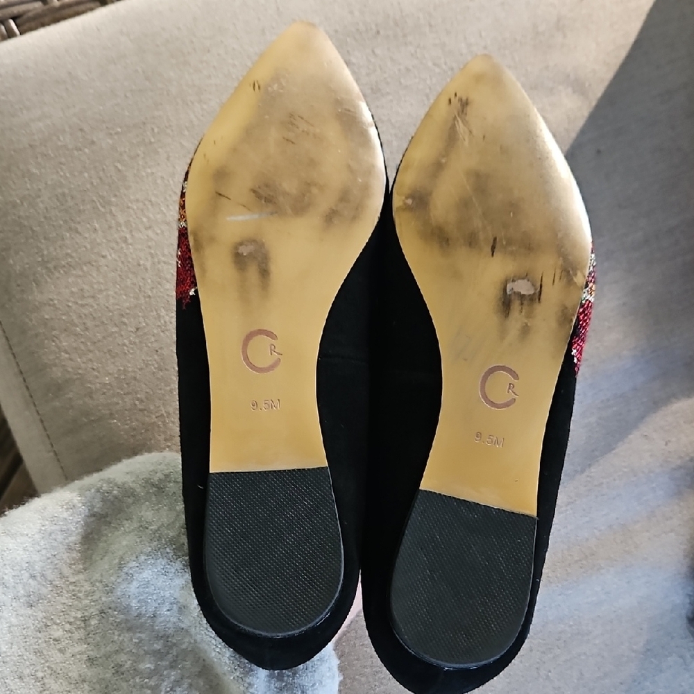 Cynthia Rowley Floral Embroidered Women's Pointed Toe Flat Shoes 9.5 - Picture 10 of 13